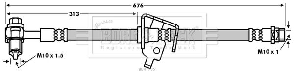 BORG & BECK Bremžu šļūtene BBH7735